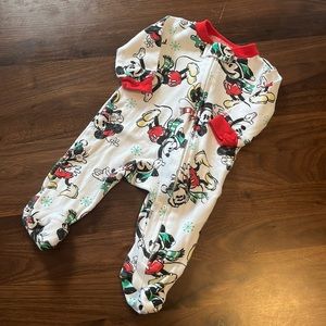 Disney Newborn Holiday Mickey & Minnie Footies